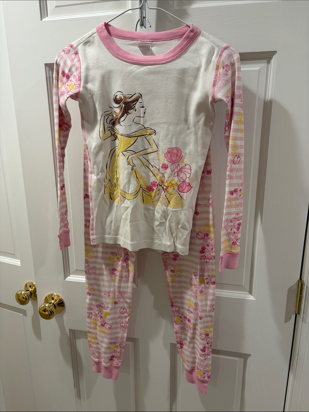 Hanna Andersson Pink & Yellow Belle-Inspired Girls Pajama Set